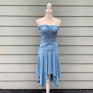 Sky brand skull strapless Handkerchief dress